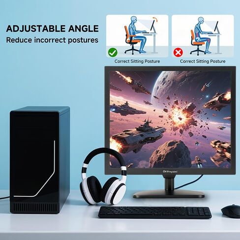 17 Inch HD CCTV Monitor,(1280 x1024), 5:4, LED Display, with BNC/VGA/HDMI and Built-in Speaker, 60Hz Refresh Rate, VESA 75x75MM in Kuwait