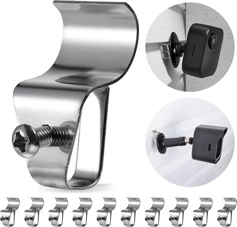 HUXOR (10 Pack) Vinyl Siding Clips Hooks, No-Hole Needed Outdoor Siding Hangers for Mounting Home Security Cameras, Stainless Steel in Kuwait