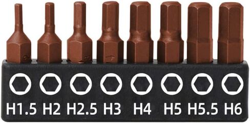 8-Piece 1/4 Inch Metric Hex Bit Set 1.5mm 2.0mm 2.5mm 3.0mm, 4.0mm, 5.0mm, 5.5mm, 6mm in Kuwait