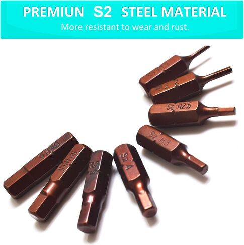 8-Piece 1/4 Inch Metric Hex Bit Set 1.5mm 2.0mm 2.5mm 3.0mm, 4.0mm, 5.0mm, 5.5mm, 6mm in Kuwait