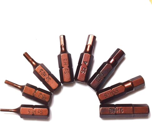 8-Piece 1/4 Inch Metric Hex Bit Set 1.5mm 2.0mm 2.5mm 3.0mm, 4.0mm, 5.0mm, 5.5mm, 6mm in Kuwait