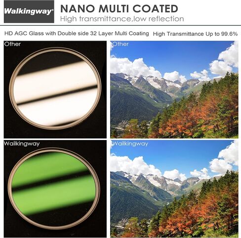 Walking Way 67mm MC UV Filter UNC Protection Filter 32 Layer Multi Coating Ultraviolet UV Filter MRC Nano Coated Camera Lens Filter for Canon Nikon Sony DSLR(67MM) in Kuwait
