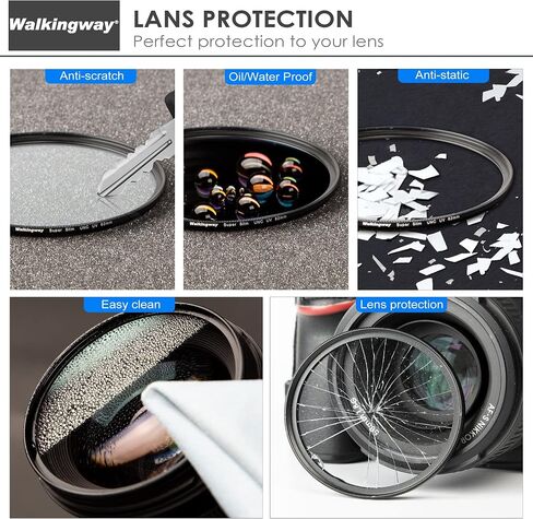 Walking Way 67mm MC UV Filter UNC Protection Filter 32 Layer Multi Coating Ultraviolet UV Filter MRC Nano Coated Camera Lens Filter for Canon Nikon Sony DSLR(67MM) in Kuwait