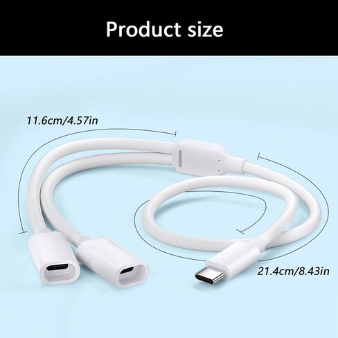 Type C Splitter Charging Cable for Solar Security Camera Power Cord 5V/0.5A/1A/2A Power Supply 480Mbps Data Transfer in Kuwait