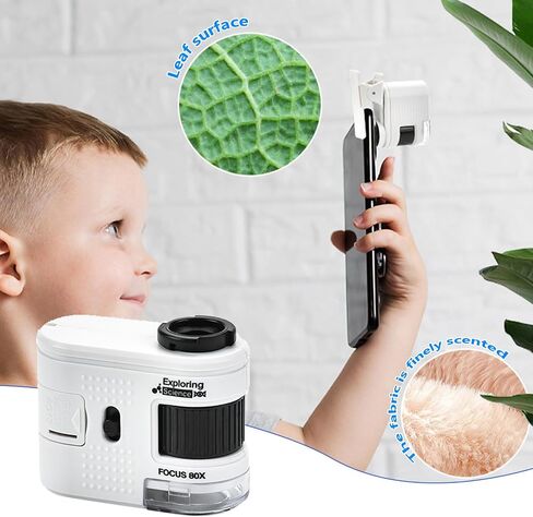 Microscope 1000x Magnification Digital Microscopy Pocket Sized Abs for Detailed Viewing Small in Kuwait