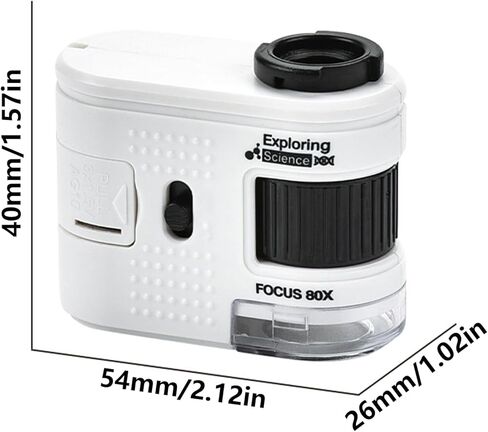 Microscope 1000x Magnification Digital Microscopy Pocket Sized Abs for Detailed Viewing Small in Kuwait
