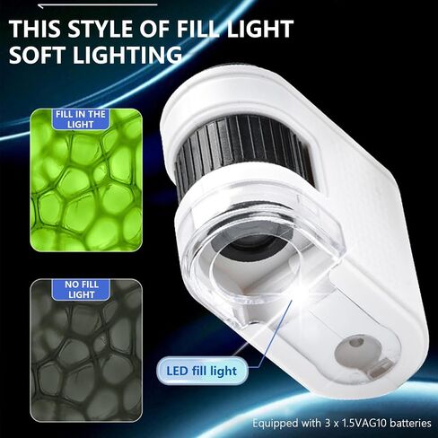 Microscope 1000x Magnification Digital Microscopy Pocket Sized Abs for Detailed Viewing Small in Kuwait
