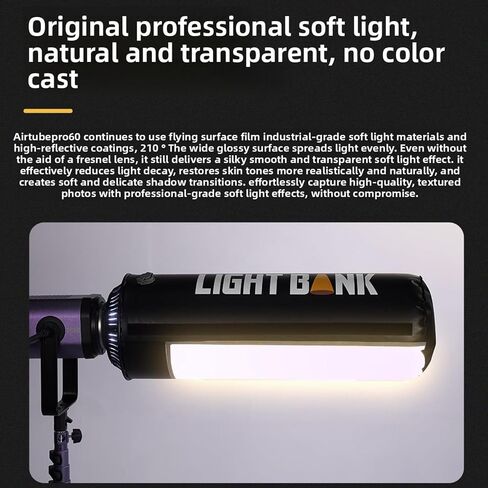 Flynoodle Air Tube Pro 60 Inflatable Softbox with Inflation Pump Foldable Easy to Carry Outdoors for Bowens Mount Flash & 500W LED 70cm Portable Soft Box for Photography, Video, Photo, Live Stream in Kuwait