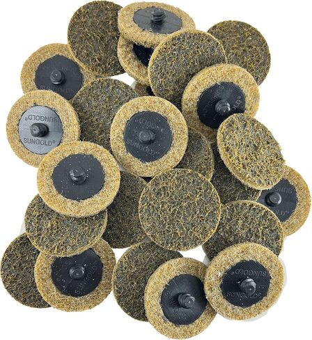 Sungold Abrasives 74904 Coarse Non Woven Surface Conditioning R-Type Quick Change Disc, 2-Inch, Brown (25/box) in Kuwait