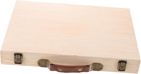 BESPORTBLE Vintage Wooden Photo Storage Box for Family Albums and Photo Albums Rectangle Flip Lid Design Beige Wood Material for Desktop and Home Decor in Kuwait