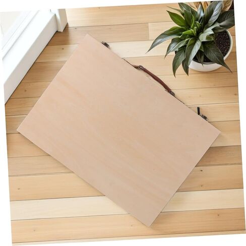 BESPORTBLE Vintage Wooden Photo Storage Box for Family Albums and Photo Albums Rectangle Flip Lid Design Beige Wood Material for Desktop and Home Decor in Kuwait