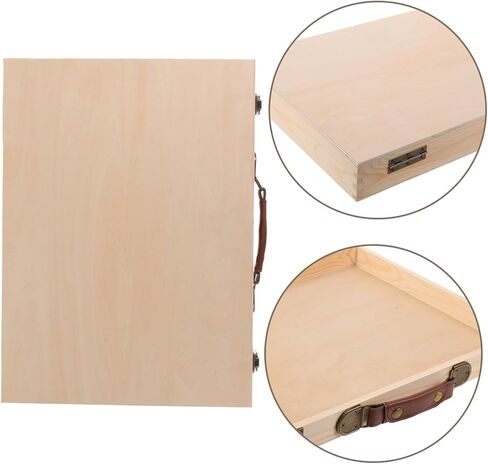 BESPORTBLE Vintage Wooden Photo Storage Box for Family Albums and Photo Albums Rectangle Flip Lid Design Beige Wood Material for Desktop and Home Decor in Kuwait