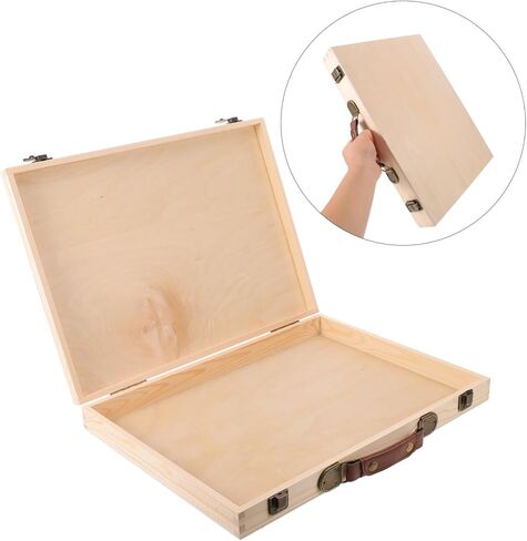 BESPORTBLE Vintage Wooden Photo Storage Box for Family Albums and Photo Albums Rectangle Flip Lid Design Beige Wood Material for Desktop and Home Decor in Kuwait