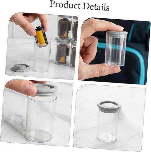 TEHAUX 40pcs Plastic Film Storage Containers with Lids for Coins and Small Accessories, Portable and Visibility Storage Box for Travel and Outdoor Shoots in Kuwait