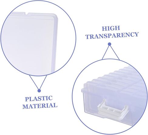 DOITOOL Photo Storage Organizer Box with Handle Portable Plastic Photo and Craft Storage Box with 18 Inner Cases Multifunctional for Home Use in Kuwait