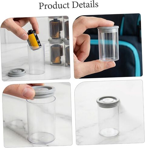 Angoily 40pcs Small Storage Containers Film Holder Case Plastic Containers with Caps for Camera Film Storage and Organization in Kuwait