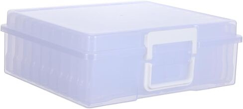 ULTECHNOVO Photo Box Organizer with 18 Inner Photo Storage Cases, Lightweight Plastic Storage Container with High Transparency Design and Handle, for Travel and Home Use in Kuwait