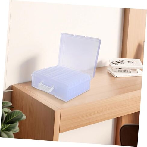 ULTECHNOVO Photo Box Organizer with 18 Inner Photo Storage Cases, Lightweight Plastic Storage Container with High Transparency Design and Handle, for Travel and Home Use in Kuwait