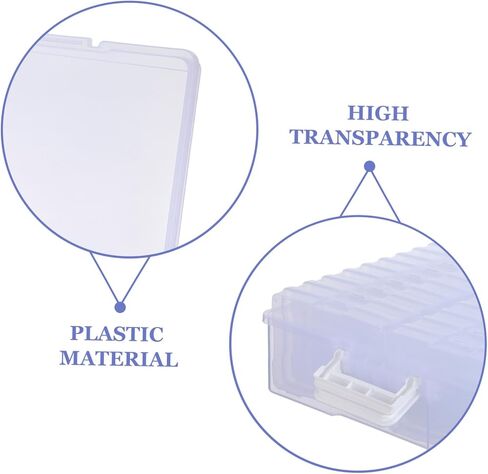 COHEALI Photo Storage Box with 18 Inner Plastic Cases and Handle, Lightweight Multifunctional Organizer for Photos, Postcards, and Valuables, for Home Use and Travel in Kuwait