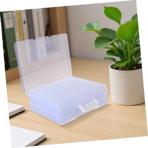 COHEALI Photo Storage Box with 18 Inner Plastic Cases and Handle, Lightweight Multifunctional Organizer for Photos, Postcards, and Valuables, for Home Use and Travel in Kuwait