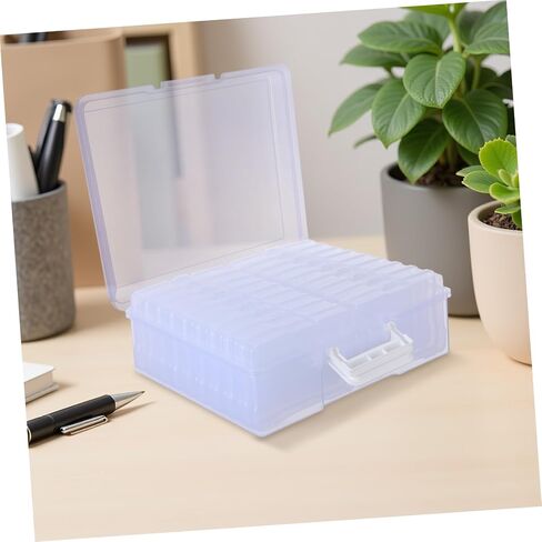 COHEALI Photo Storage Box with 18 Inner Plastic Cases and Handle, Lightweight Multifunctional Organizer for Photos, Postcards, and Valuables, for Home Use and Travel in Kuwait