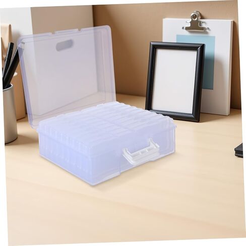 COHEALI Photo Storage Box with 18 Inner Plastic Cases and Handle, Lightweight Multifunctional Organizer for Photos, Postcards, and Valuables, for Home Use and Travel in Kuwait