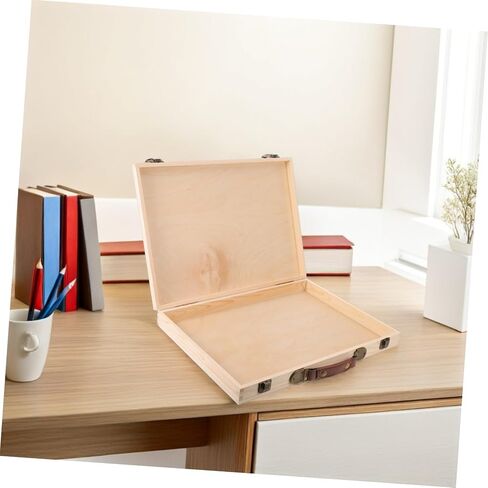 Hemoton Vintage Albums Lid Box Flip Album with Wooden Photo Wood Storage Rectangular Organizer for Preserving and Decor Desktop Family Home in Kuwait