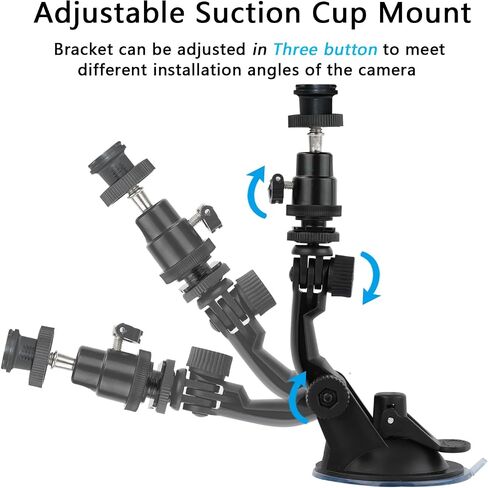 Suction Cup Mount Compatible with Blink Outdoor 4/3/2K+, Blink Mini/2K+ | Weatherproof Camera No Drilling Mount for Windows Glass Doors Car, Adjustable Security Camera Window Mount, Leave No Marks in Kuwait