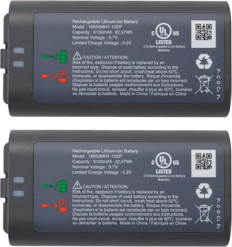 2Pack Battery for myQ Smart Garage Video Keypad Alarm System 18650MH1-1S2P in Kuwait
