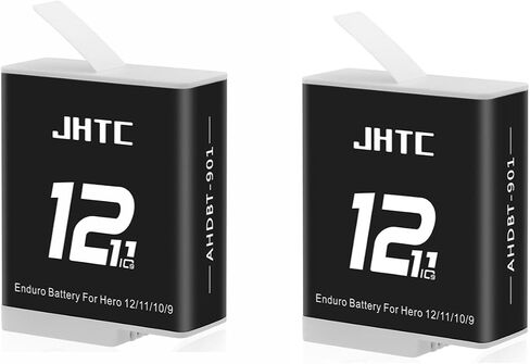 Enduro Rechargeable Battery 2-Pack (1800mAh) for GoPro Hero 12, 11, 10, 9 Black Cameras in Kuwait