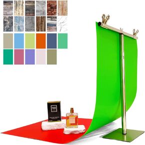 24 Colors Small Product Backdrops Photography Background Paper with Stand 12PCS 34x17inch Flat Lay Backdrop for Cosmetics Jewelry Products and Food in Kuwait