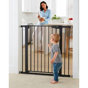 Cumbor 36 in Extra Tall Baby Gate for Doorways, 30-40.6 in Dog Gate Black | Mom's Choice Awards Winner, Double Lock, 2-Way Swing, Auto Close Child Gate for Toddler & Pets, Pressure or Hardware Mounted in Saudi Arabia