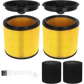 2 Pack VCFS Filters Replacement for Vacmaster Filter and Hart Shop Vacuum VCFS VWM510 VFB511B 0201 with 2 Foam Sleeve and 1 Brush in Kuwait