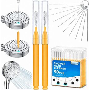 Lumkew 90pcs Shower Head Cleaner Tool Picks Small Hole Cleaning Brush | Multiple, Unclogging Small Hole, Showerhead Cleaning Brushes Picks, Household Bathroom in Saudi Arabia