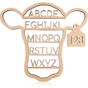 Nichake Western Nursery Wall Decor Neutral Cow Alphabet Wall Art | 3D Cut ABC Letters Signs,Boho Wall Decor for Nursery, Bedroom, Playroom,and Kids Room in Saudi Arabia