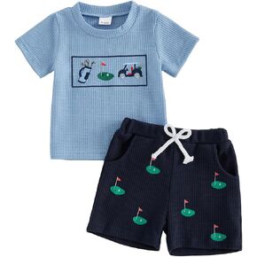 Toddler Baby Boy Summer Clothes Mamas Boy/Daddys Boy Short Sleeve T-Shirt Shorts Set Cute Aunties Boy Clothes in Kuwait