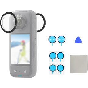 Lens Protector for Insta 360 X3, Dual Lens Guards Protective Case PC Protective Cover Sticky Lens Guards Action Camera Accessories [X3] in Saudi Arabia