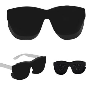 Light Blocking Compatible with Rayneo, Silicone Glasses Lens Shade for RayNeo Air3 3S 3S Pro Air2 2S AR Glasses Full Light Block Cover Accessories (Black) in Saudi Arabia