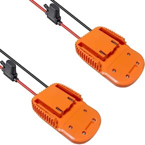EID 2 Packs Power Wheels Adapter for Ridgid Battery 18V AEG Hyper Battery Dock Power Connector with 14AW Wire and Fuse for DIY Use, Adapter for RC Toy (Adaptor Only) in Saudi Arabia