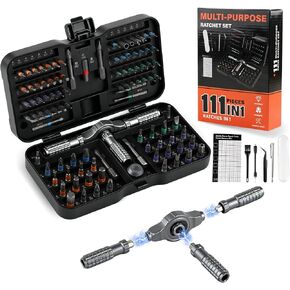 Precision Ratchet Screwdriver Set 72 PCS | Magnetic S2 Steel Bits & DIY Combination Handle for Repair Furniture, Computer, Phone, Bicycle in Kuwait