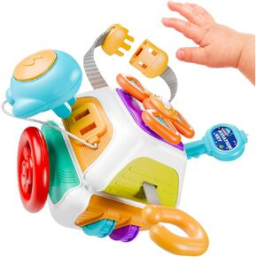 Busy Cube for Toddlers 2-3, Montessori Sensory Activities Busy Board Baby Gifts Infant Boys Girls Travel Toys Educational Learning in Kuwait