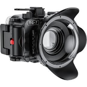 Seafrogs TG-7 Underwater Camera Housing Case + 67mm Dome Port Lens & Red Filter Bundle | 195ft/60m Waterproof Dive Kit for Olympus OM System Tough TG-7 in Kuwait