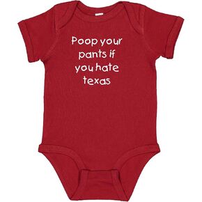 Campus Originals Oklahoma Fan Poop Your Pants if You Hate Texas Funny Baby Bodysuit Shower Gift (6 Months) in Saudi Arabia