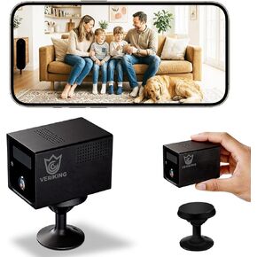 4G LTE Cellular Security Camera Indoor no WIFI hidden camera 1080P HD | Up to 14 days Battery Life with night vision, Motion Detection,VERIKING support for two-way communication in Saudi Arabia