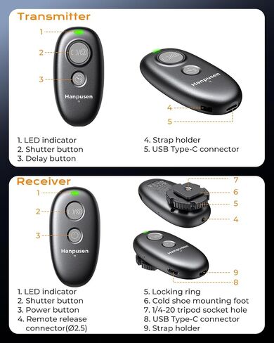 for Sony Camera Rechargeable Remote Shutter Release Wireless Remote Control | for Sony ZV-1/A6400/A6100/A6000/A7 IV/A7 III/FX3/FX30/FX2/RX100 VII/A7R V/A7 IV/A9 III/A1 II, No Disposable Batteries in Kuwait