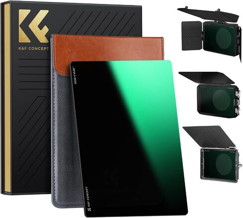K&F CONCEPT 4" x 5.65" Square ND64 Filter Compatible with Matte Box | Ultra-Slim Optical Glass Square Cinema Neutral Density Filter with 28-Multi Coated for Matte Box-FM701 in Kuwait