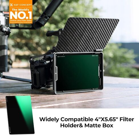 K&F CONCEPT 4" x 5.65" Square ND64 Filter Compatible with Matte Box | Ultra-Slim Optical Glass Square Cinema Neutral Density Filter with 28-Multi Coated for Matte Box-FM701 in Kuwait
