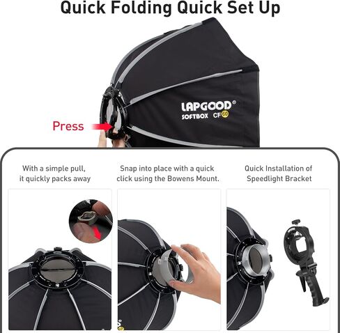 Godox V100 S V100-S 100W Flash for Sony, with LAPGOOD 24" Handheld Softbox | OLED Touchscreen Control, 2.4G Wireless TTL 1/8000 HSS, Buil-in Li-ion, 1.7s Recycle Time, 400 Full Power Flashes in Kuwait