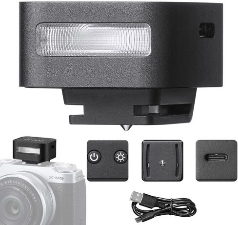 ZENIKO ZF08 Aluminum Mini Flash Speedlite,5 Power Levels CCT 6500K±200K 440 Full-Power On Camera Flash for Canon/Fuji/Sony zv1 zve10/Nikon/Panasonic Olympus Pentax DSLR Cameras(Black) in Kuwait