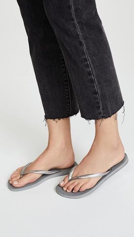 Havaianas Women's Slim Flip Flops Sandals - Steel Grey, 7/8 in Kuwait